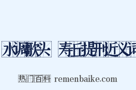 水调歌头·寿丘提刑近义词是什么意思的图片